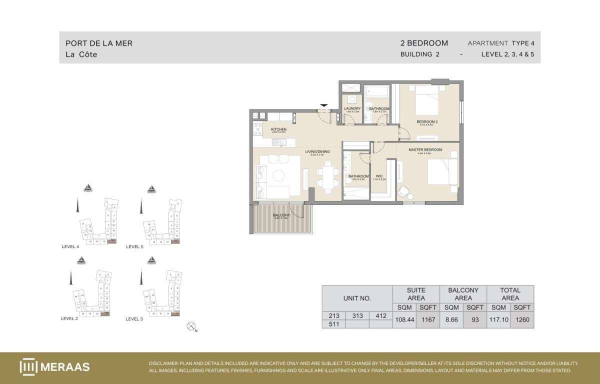 4-2BHK-Type 4 - Unit 213,313,412,511